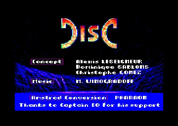 Disc (UK) (1990) screen shot title